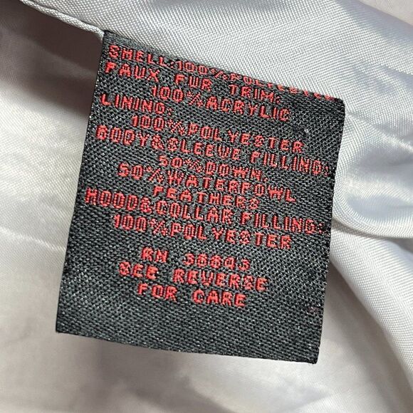 Mackintosh new england women's red puffer coat down feathers size small - Picture 9 of 14